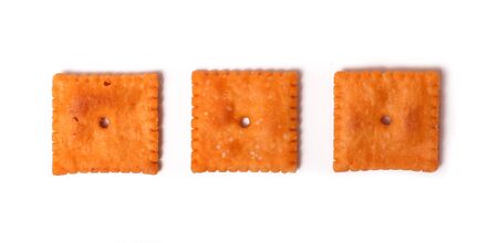 Crackers Isolated on a White Backgroundの写真素材