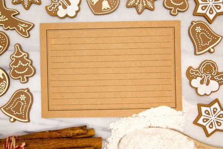 Gingerbread Christmas Cookie Backgroundの写真素材