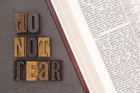 Do Not Fear - A quote from the Bibleの写真素材