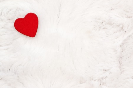 Valentines Day Themed Background on Soft White Furの写真素材
