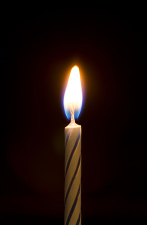 Simple Single Lite Birthday Candle - Time to celebrate!の写真素材