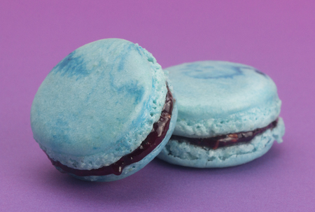 Colorful French Macaron Sandwich Cookieの写真素材
