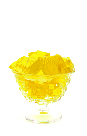 Crystal Bowl Full of Lemon Jellyの写真素材