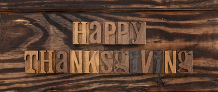 A Rustic Brown Happy Thanksgiving Backgroundの写真素材