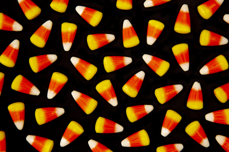 Halloween Candy Candy Background on a Black Surface