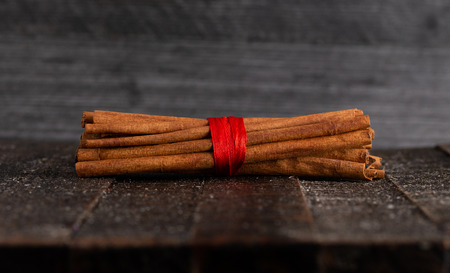 A Bunch of Cinnamon Sticks on a Wooden Table
