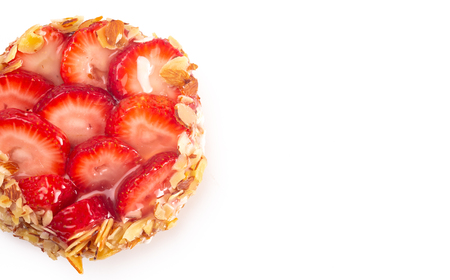 Strawberry French Pastry Isolated on a White Backgroundの写真素材