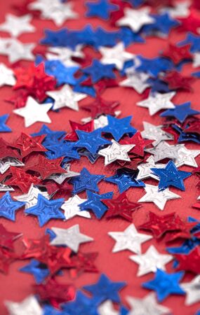 American Themed Background with Red White and Blue Starsの写真素材