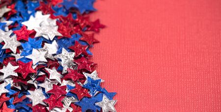 American Themed Background with Red White and Blue Starsの写真素材
