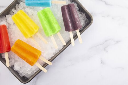 Rainbow Two Stick ice cream in a a Box of Ice