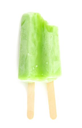 Green Double Stick ice Isolated on a White Backgroundの写真素材