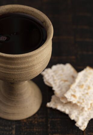 The Holy Communion or Lords Supper Symbols of Jesus Christの写真素材
