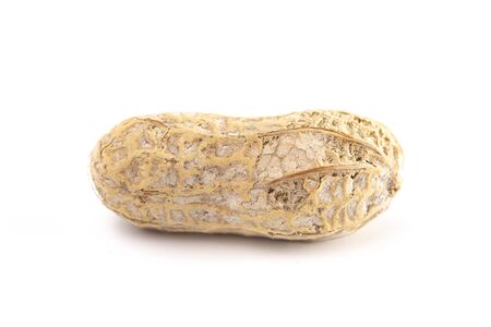 Raw In Shell Peanuts Isolated on a White Background