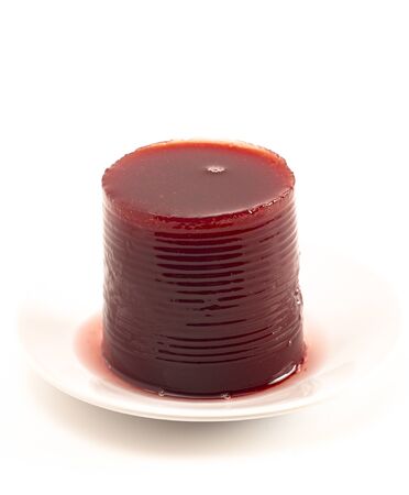 Smooth Jelly Cranberry Sauce From a Canの写真素材