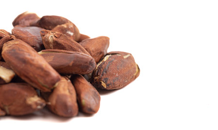 Pili Nuts from the Philippines on a White Background