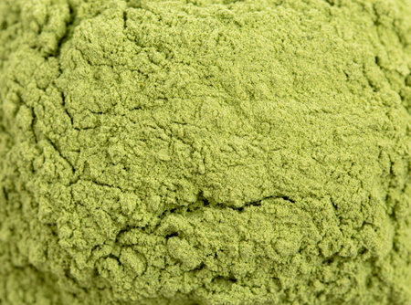 Macro View of Green Kale Powderの写真素材