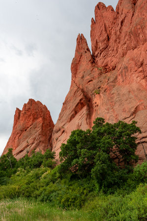 Garden of the Gods, Colorado Springs, Colorado, USAの写真素材