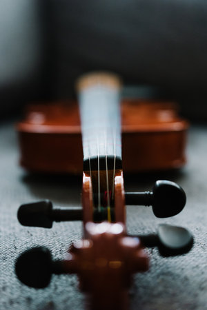 Close up of a violin