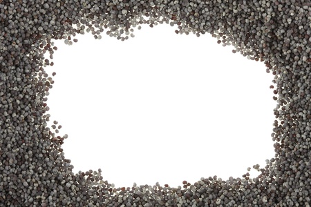 Poppy seeds frameの写真素材