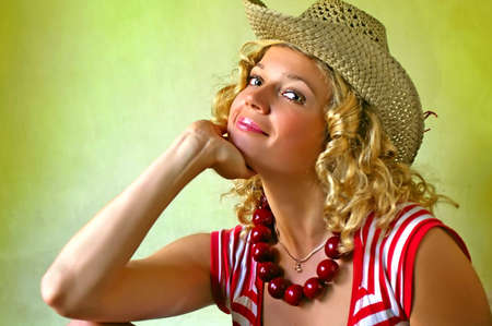 Classical card of american pin-upの写真素材