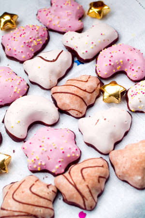 Gingerbread christams cookiesの写真素材