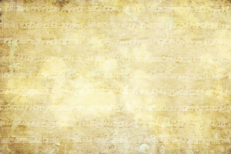 Vintage musical background with lines of notesの写真素材