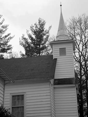 White Church Steepleの写真素材