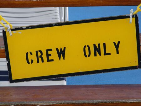 Crew only Signの写真素材