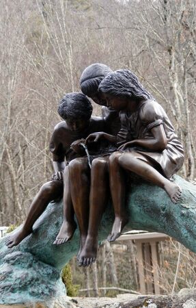 Sitting childrenの写真素材