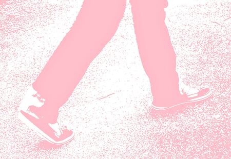 Pink Legs And Shoesの写真素材