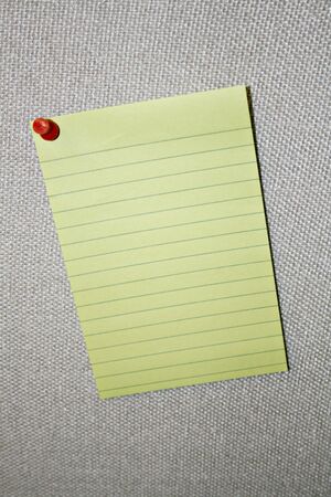Blank lined Paper on Fabric Cork Board