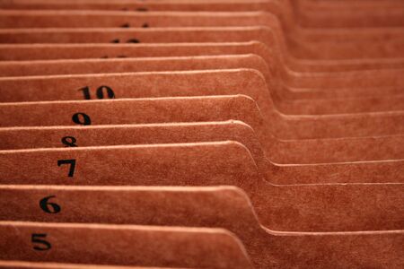 Numbered File Folderの写真素材