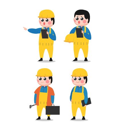 Illustration vector Graphic of Construction Mansのイラスト素材