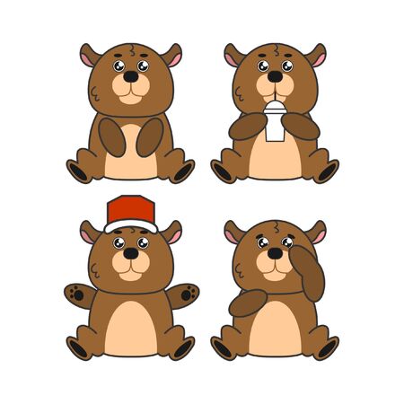 Illustration vector Graphic of cute beaver drink bubbleのイラスト素材