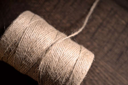 A top view image of a spool of craft thread.の写真素材