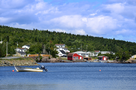 An image of a small fishing village in Newfoundland, Canada.のeditorial素材