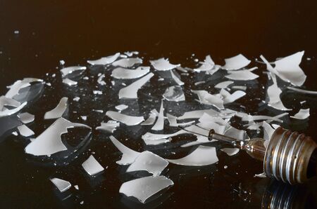 Broken Light Bulbの写真素材