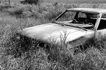 Old Abandoned Carの写真素材