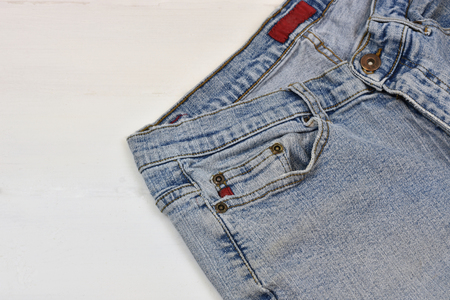 Old Denim Jeansの写真素材