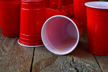 Spilled Beer Pong Cupの写真素材