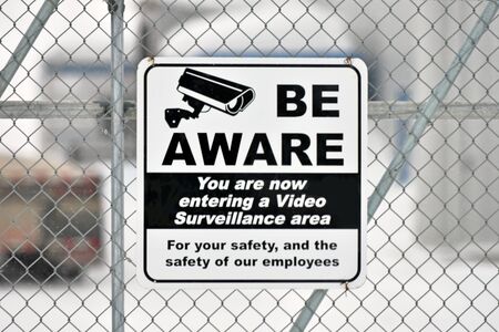 Video Surveillance Signageの写真素材