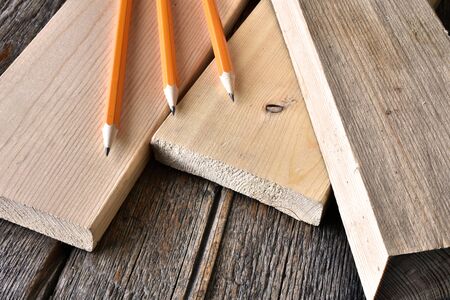 Wood Working Bench Backgroundの写真素材