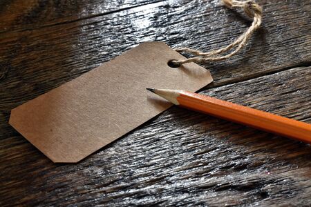 Gift Tag and Pencilの写真素材