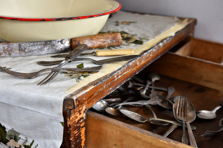 Vintage Kitchen Utensilsの写真素材
