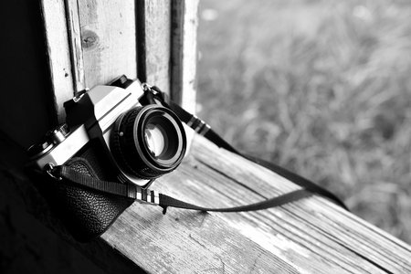 Vintage Camera Close Upの写真素材