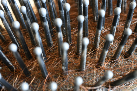 Dirty Hair Brush Abstractの写真素材