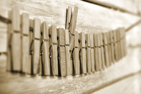 Old Fashioned Laundry Pinsの写真素材