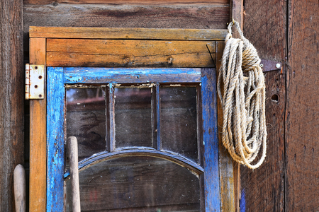 Old Weathered Blue Doorの写真素材