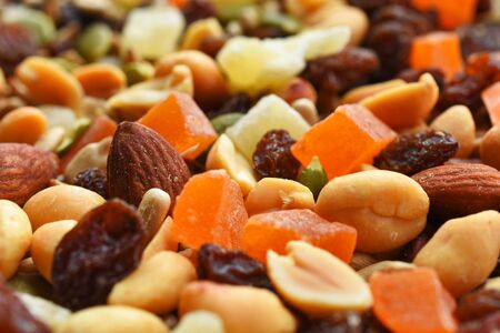 Organic and Healthy Trail Mix Close Up