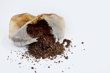 Broken Teabag Close Upの写真素材